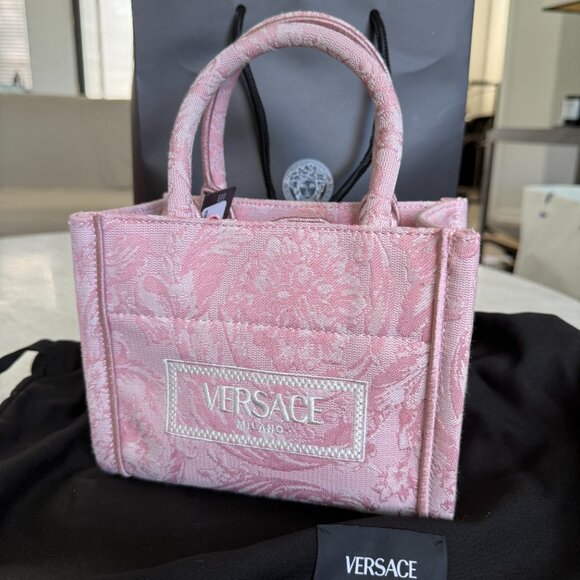 VERSACE Barocco Athena Mini Pink Tote Bag 1015288 - Picture 15 of 16